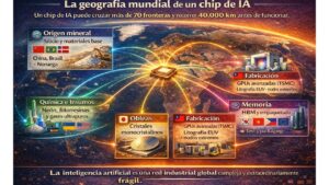 El viaje de 40.000 kilómetros de un chip de IA